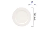 Talerz płytki z płaskim rantem Dove 160 mm Porland 04ALM002951