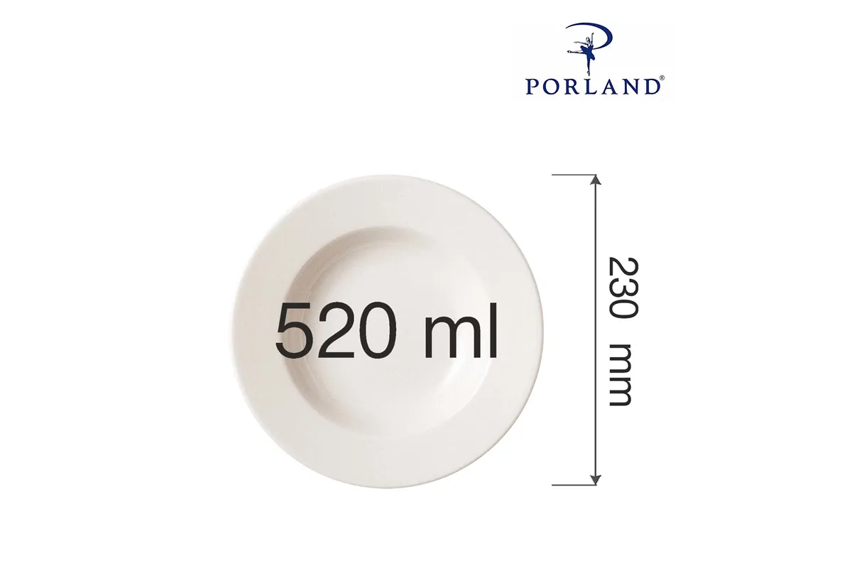 Talerz głęboki z płaskim rantem Dove 230 mm Porland 04ALM000874