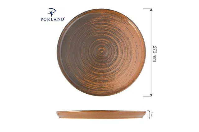 Talerz z wysokim rantem Lykke Brown, 270 mm Porland 04ALM005786 Talerz z wysokim rantem Lykke Brown, 270 mm Porland 04ALM005786