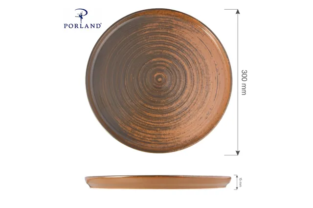 Talerz z wysokim rantem Lykke Brown, 300 mm Porland 04ALM005791 Talerz z wysokim rantem Lykke Brown, 300 mm Porland 04ALM005791