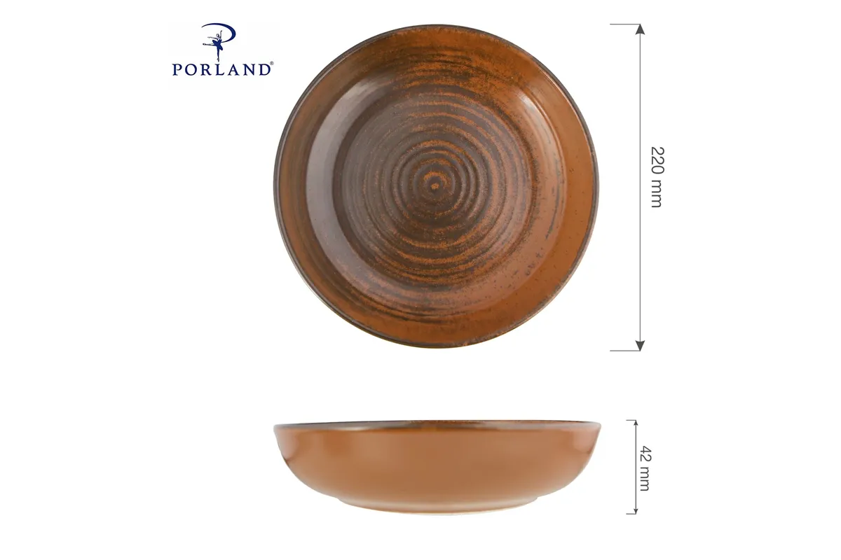 Talerz coupe Lykke Brown, 220 mm Porland 04ALM005801