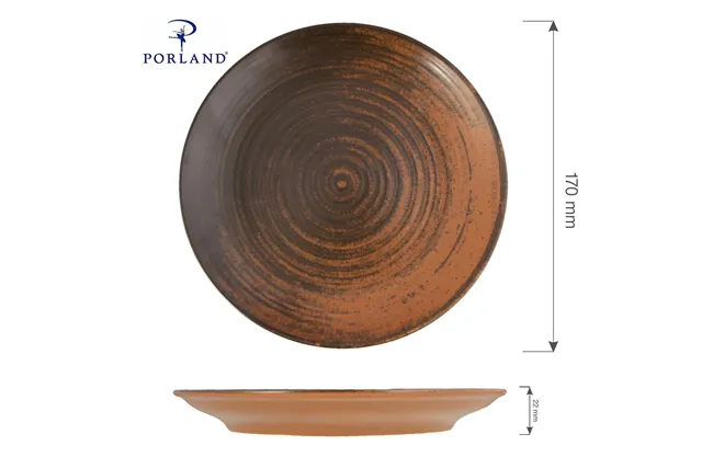 Talerz płytki Lykke Brown, 170 mm Porland 04ALM005935 Talerz płytki Lykke Brown, 170 mm Porland 04ALM005935