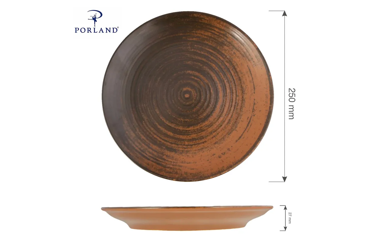 Talerz płytki Lykke Brown, 250 mm Porland 04ALM005943