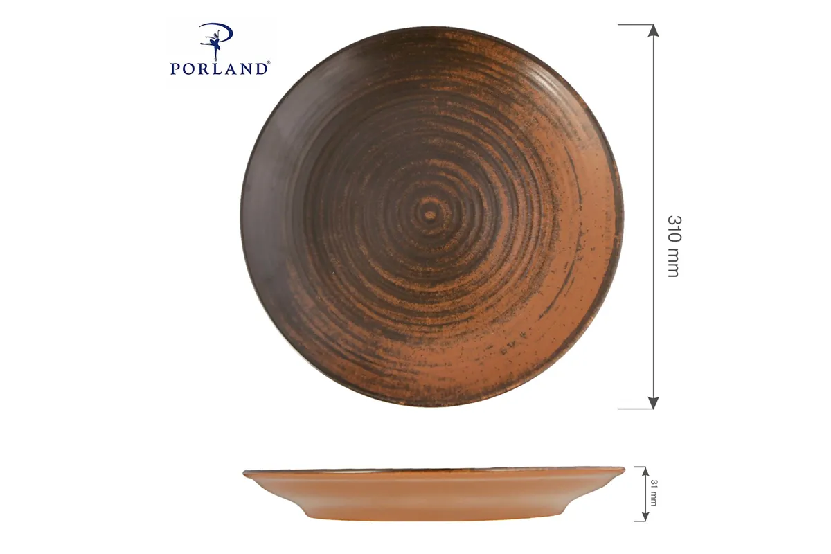 Talerz płytki Lykke Brown, 310 mm Porland 04ALM005950