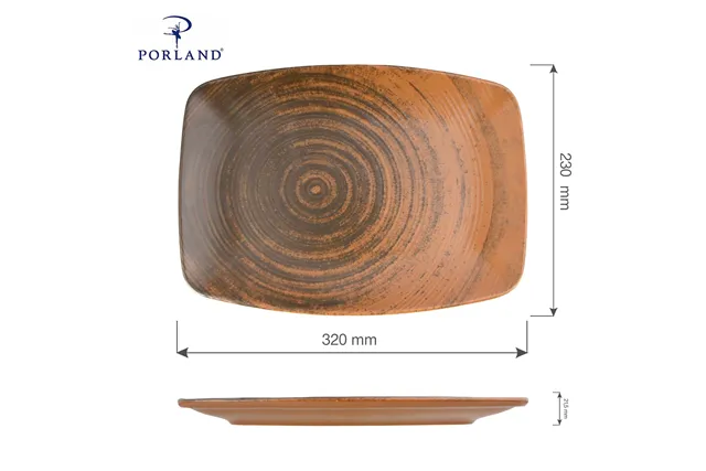 Talerz owalny Lykke Brown, 320 x 230 mm Porland 04ALM005961 Talerz owalny Lykke Brown, 320 x 230 mm Porland 04ALM005961