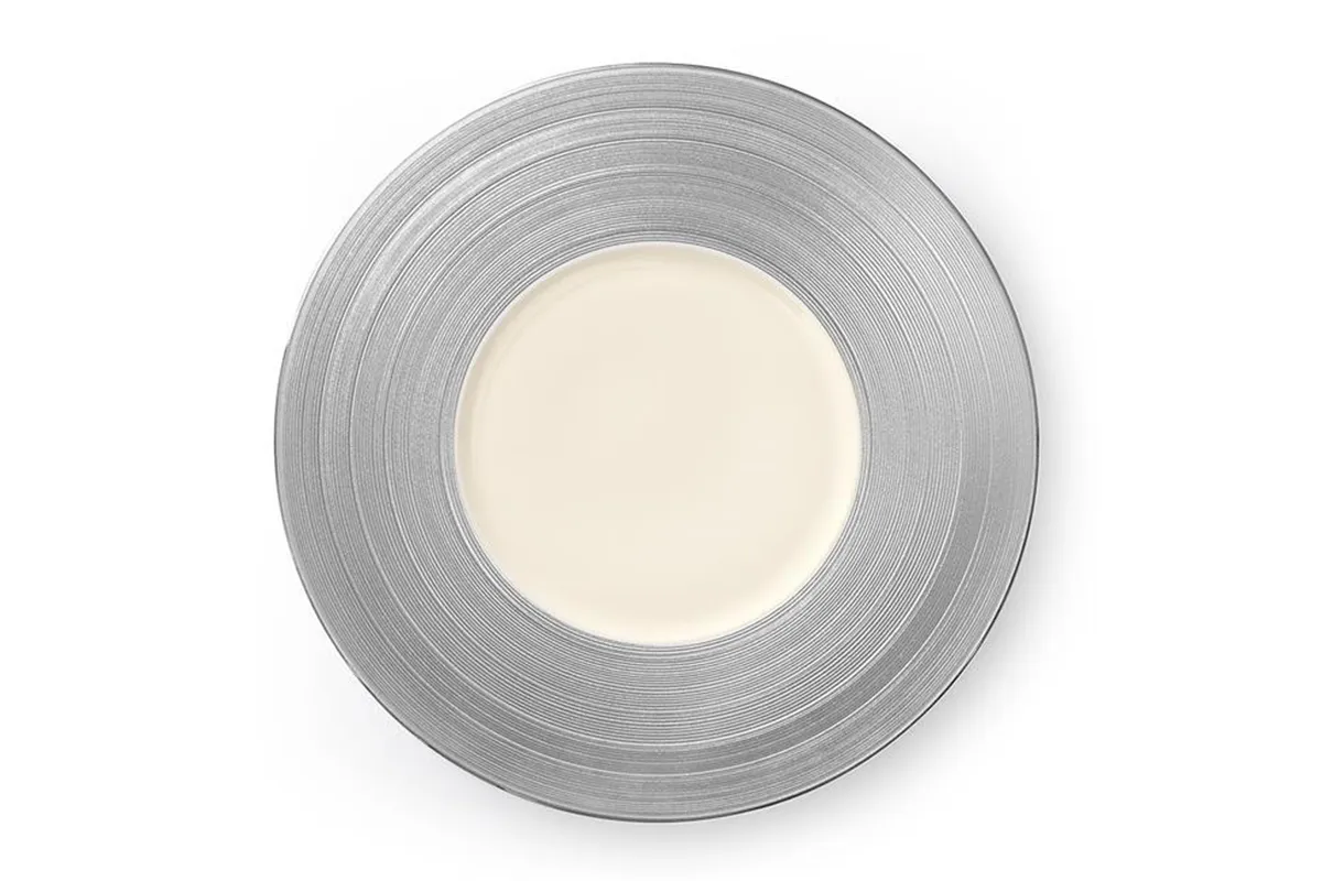 Talerz srebrny 320mm z szerokim rantem Manhattan Luzerne 797846