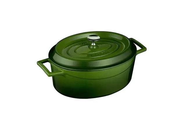 Garnek żeliwny owalny 25x31cm, zielony LAVA 832103 Garnek żeliwny owalny 25x31cm, zielony LAVA 832103