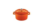 Mini garnek żeliwny (O)12cm, pomarańczowy LAVA 832134