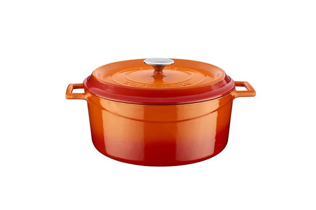 Garnek żeliwny (O)28cm, pomarańczowy LAVA 832141