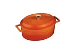 Garnek żeliwny owalny 25x31cm, pomarańczowy LAVA 832158