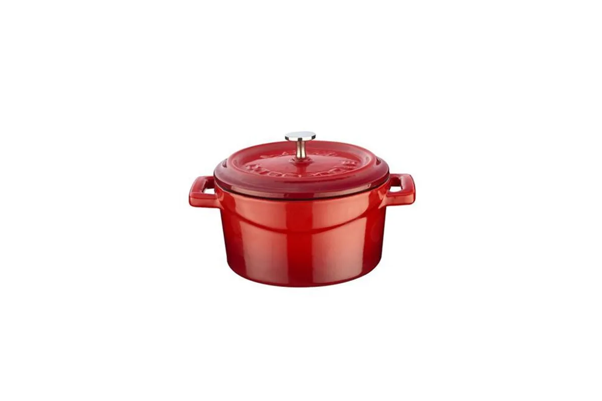 Mini garnek żeliwny (O)10cm, czerwony LAVA 832172