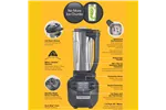 Blender barmański HBB255S-CE Rio® z dzbankiem ze stali nierdzewnej 1.4l, Hamilton Beach Commercial Hamilton Beach Commercial HBB