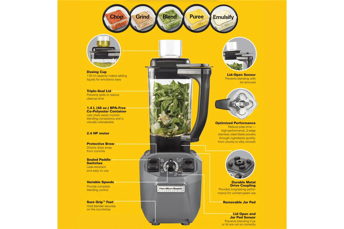 Blender kuchenny HBF510-CE Expeditor™ z dzbankiem z copoliestru 1.4l , Hamilton Beach Commercial Hamilton Beach Commercial HBF51