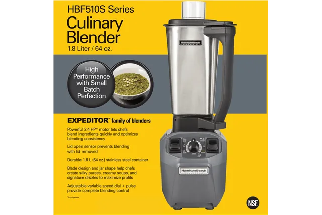 Blender kuchenny HBF510S-CE Expeditor™ z dzbankiem ze stali nierdzewnej 1.8l, Hamilton Beach Commercial Hamilton Beach Commercia Blender kuchenny HBF510S-CE Expeditor™ z dzbankiem ze stali nierdzewnej 1.8l, Hamilton Beach Commercial Hamilton Beach Commercia
