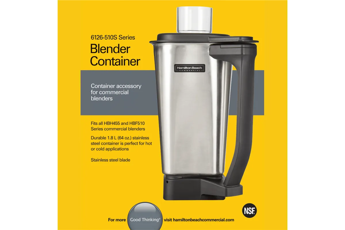 Dzbanek ze stali nierdzewnej do blendera HBF510/HBF510S/ HBH455-CE 1,8l, Hamilton Beach Commercial Hamilton Beach Commercial 612