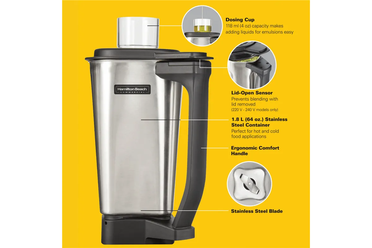 Dzbanek ze stali nierdzewnej do blendera HBF510/HBF510S/ HBH455-CE 1,8l, Hamilton Beach Commercial Hamilton Beach Commercial 612