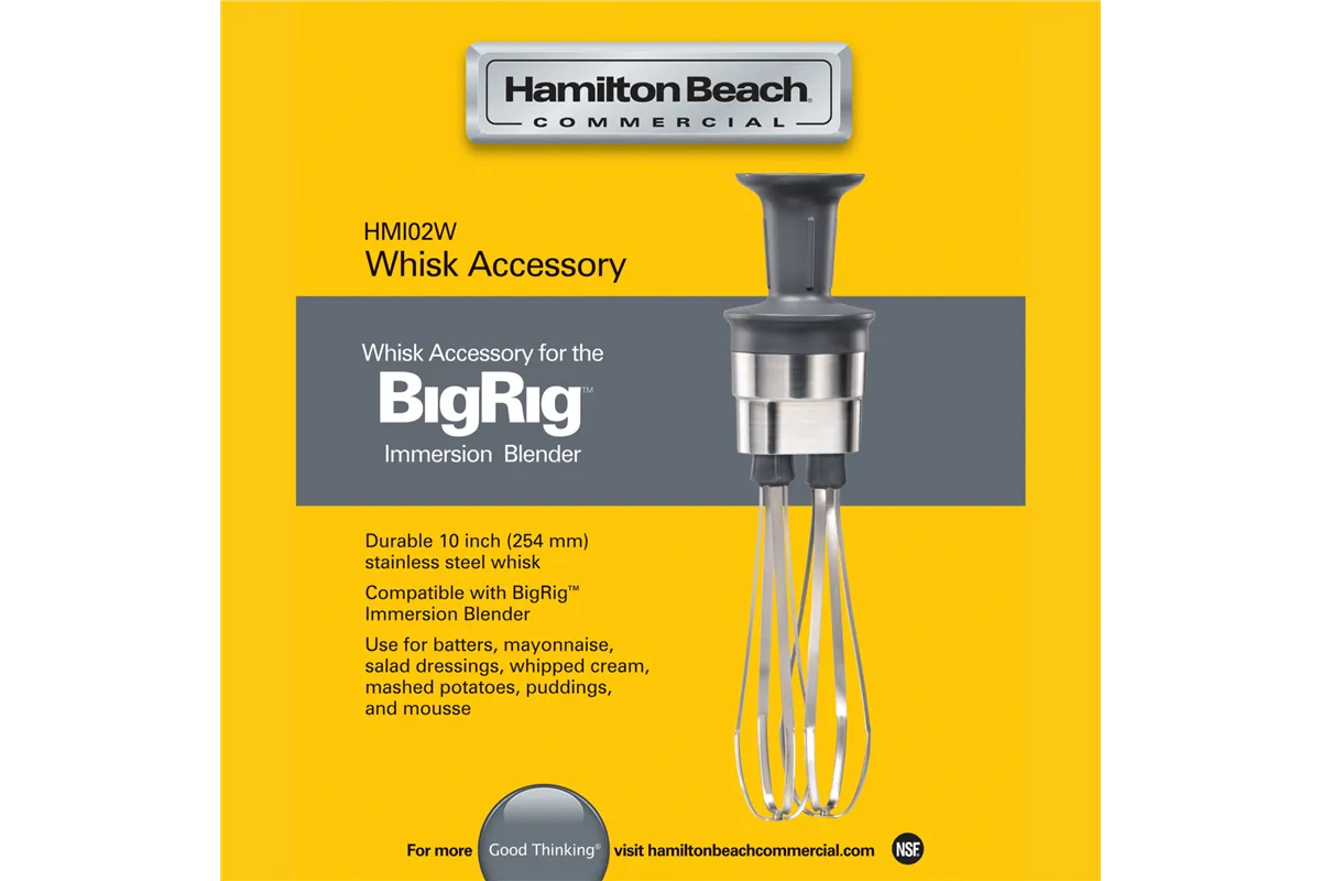 Ramię ubijające do miksera zanurzeniowego Bigrig™, Hamilton Beach Commercial Hamilton Beach Commercial HMI02W