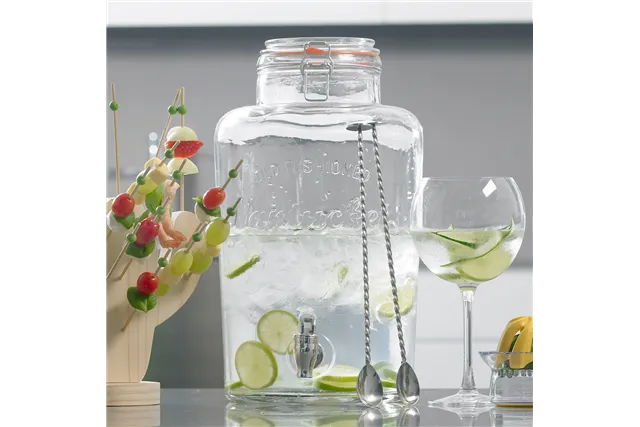 Dyspenser do soku i lemoniady, Słoik z kranem 8,5 l Fine Dine 9627204 Dyspenser do soku i lemoniady, Słoik z kranem 8,5 l Fine Dine 9627204