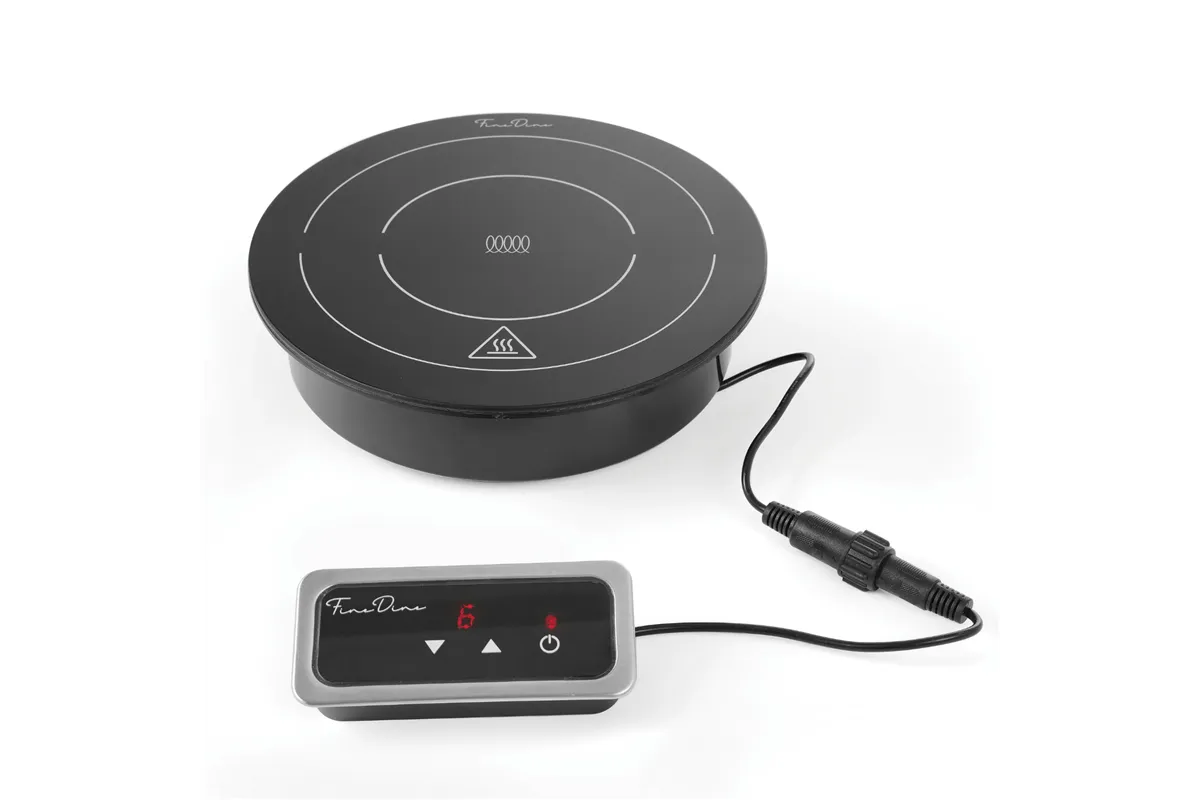 Grzałka indukcyjna do wbudowania w blat z regulacją mocy ø245x(H)68mm 230V/800W Fine Dine 239193