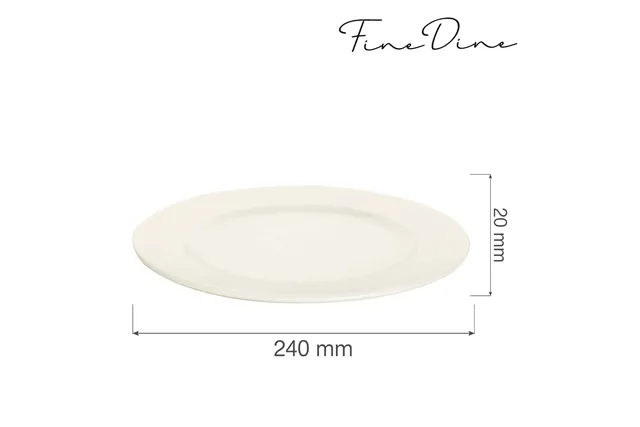 Talerz płytki Crema 240 mm Fine Dine 770580 Talerz płytki Crema 240 mm Fine Dine 770580