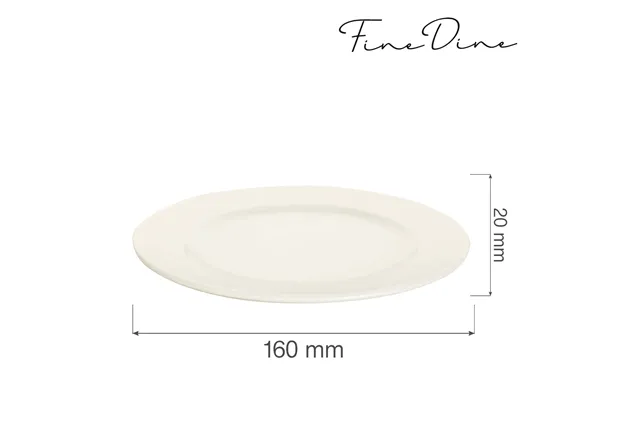 Talerz płytki Crema 160 mm Fine Dine 770566 Talerz płytki Crema 160 mm Fine Dine 770566