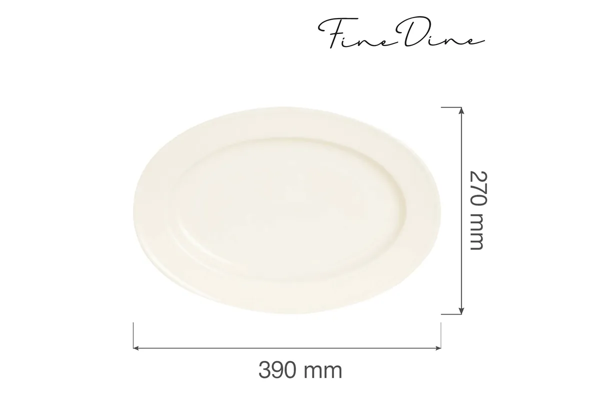 Półmisek owalny Crema 390x270 mm Fine Dine 770672