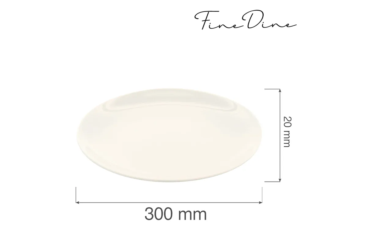 Talerz bez rantu Crema 300 mm Fine Dine 770368
