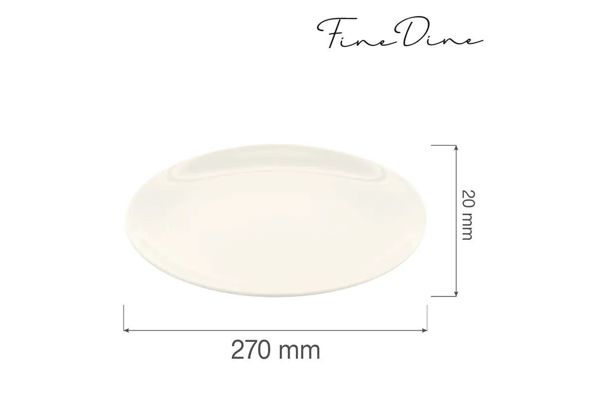 Talerz bez rantu Crema 270 mm Fine Dine 770351
