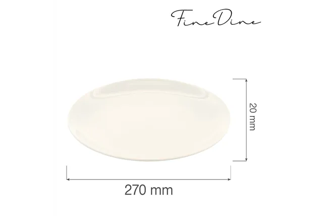 Talerz bez rantu Crema 270 mm Fine Dine 770351 Talerz bez rantu Crema 270 mm Fine Dine 770351