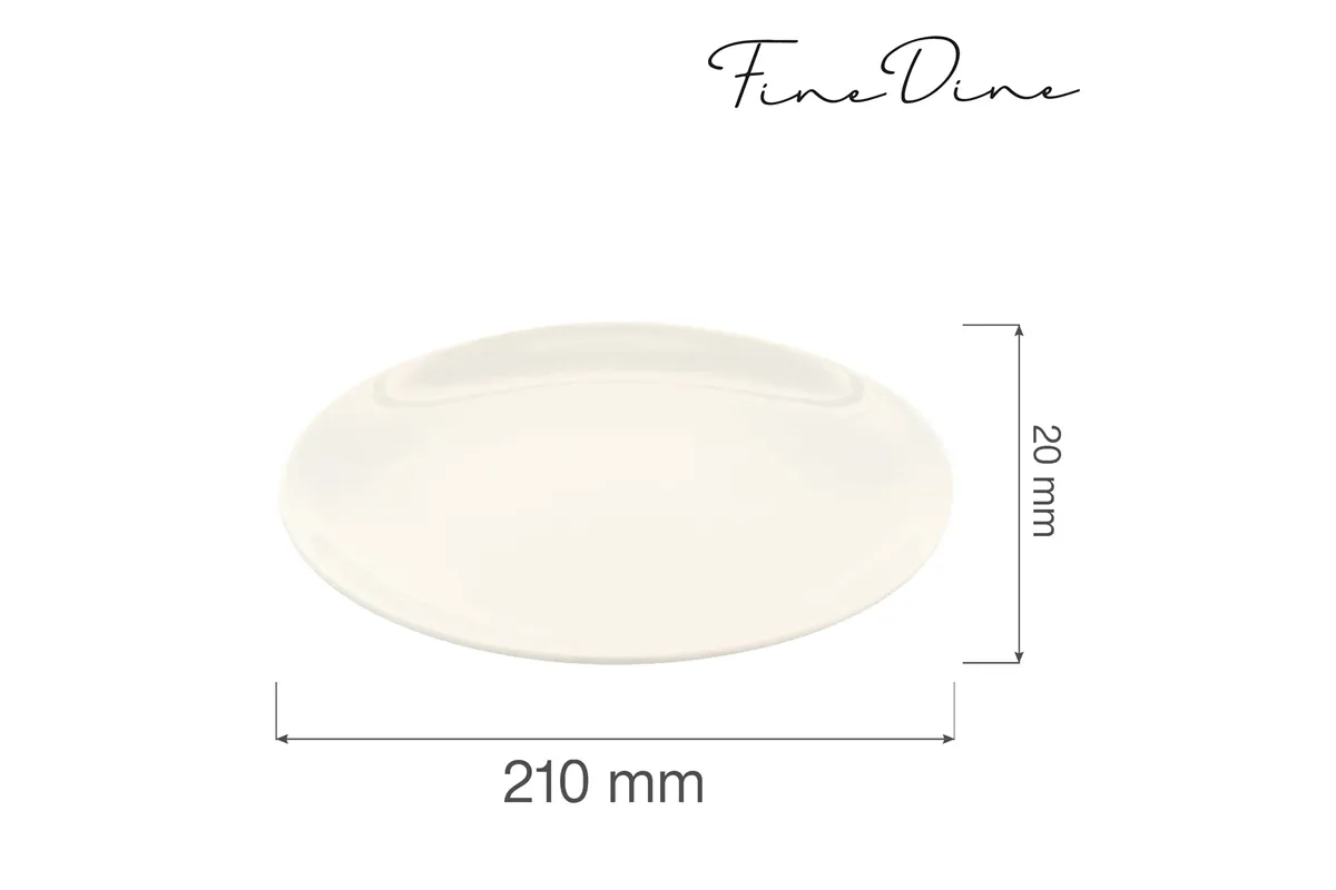 Talerz bez rantu Crema 210 mm Fine Dine 770344