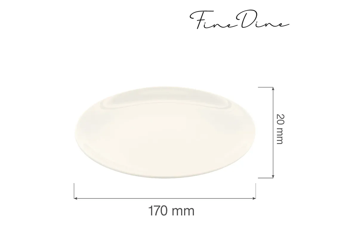 Talerz bez rantu Crema 170 mm Fine Dine 770337