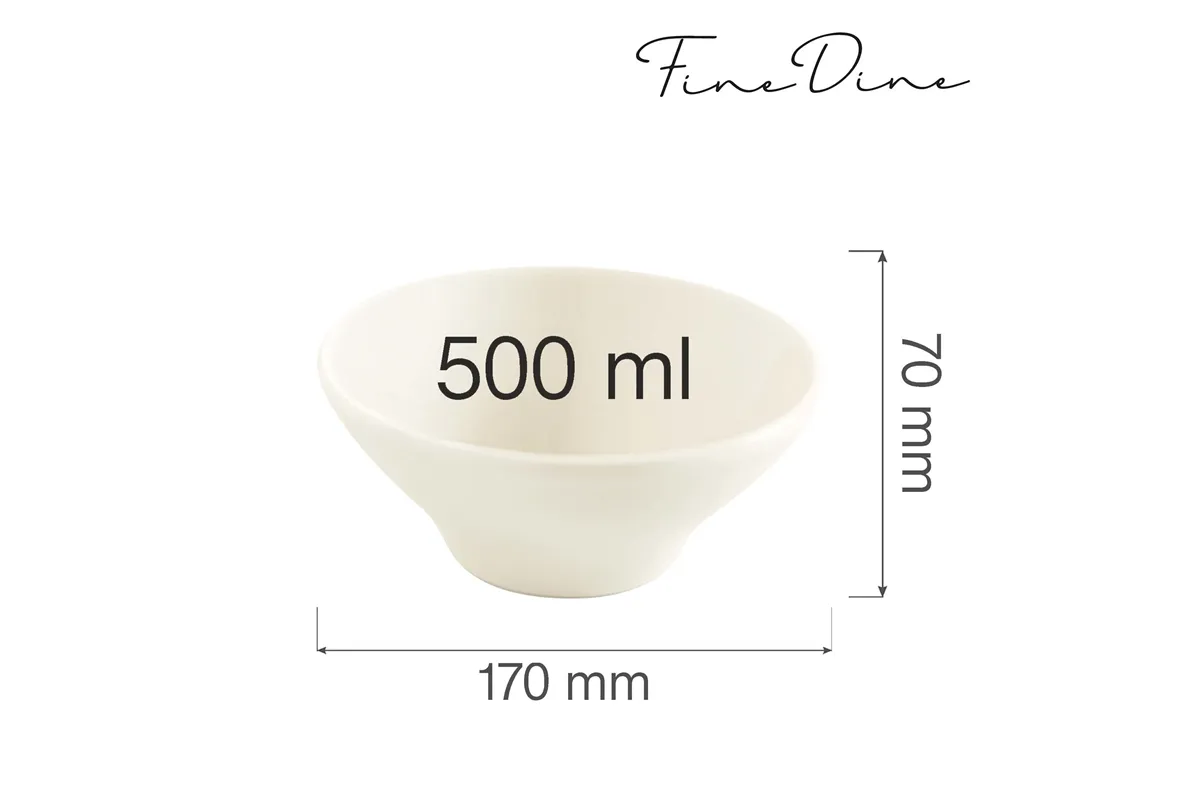 Miska stożkowa Crema 500 ml, 160x64 mm Fine Dine 774427