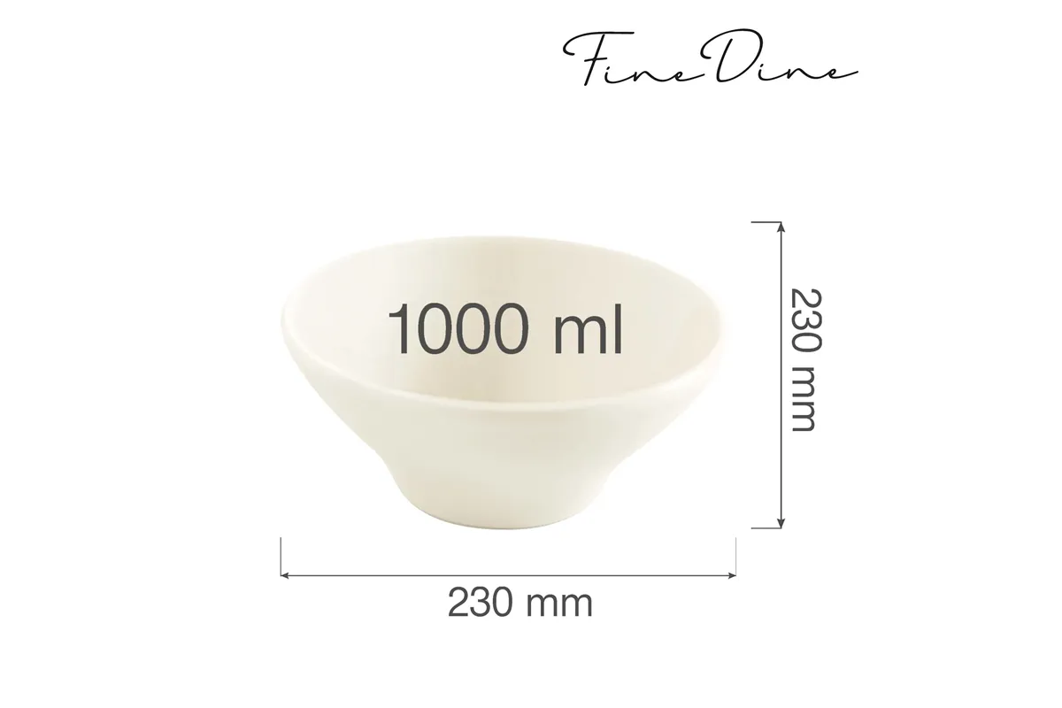 Miska stożkowa Crema 1000 ml, 190x75 mm Fine Dine 774434