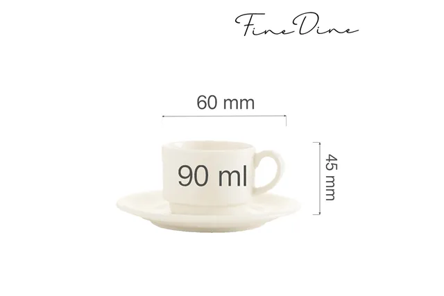 Filiżanka sztaplowana Crema 90 ml Fine Dine 770719 Filiżanka sztaplowana Crema 90 ml Fine Dine 770719