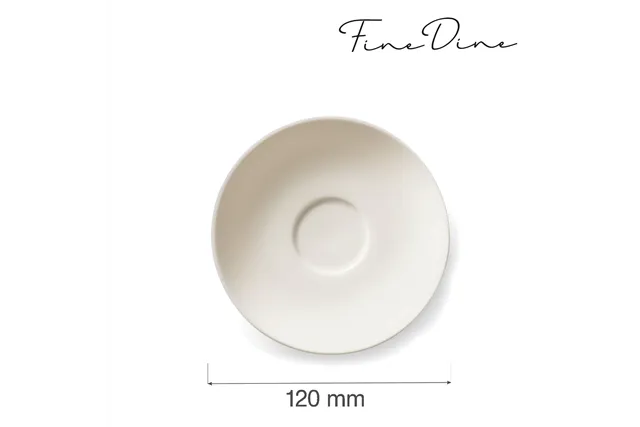 Spodek do filiżanki sztaplowanej Crema, 120 mm Fine Dine 770726 Spodek do filiżanki sztaplowanej Crema, 120 mm Fine Dine 770726