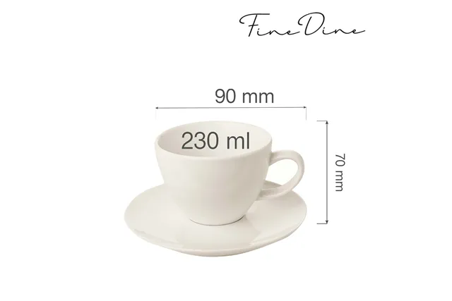 Filiżanka elegancka ze spodkiem Crema 230 ml Fine Dine 770382 Filiżanka elegancka ze spodkiem Crema 230 ml Fine Dine 770382
