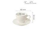 Filiżanka elegancka ze spodkiem Crema 70 ml Fine Dine 770399