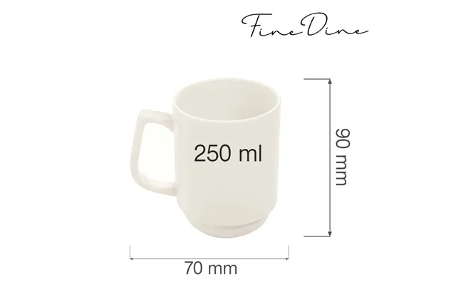 Kubek sztaplowany Crema 250 ml Fine Dine 770429 Kubek sztaplowany Crema 250 ml Fine Dine 770429