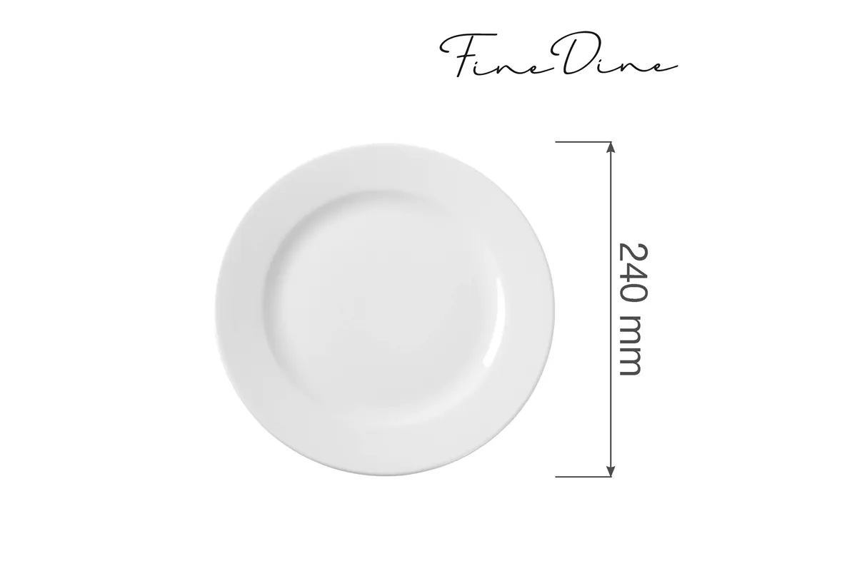 Talerz płytki Bianco 240 mm Fine Dine 794074