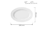 Półmisek owalny Bianco 240x170 mm Fine Dine 799284