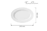 Półmisek owalny Bianco 210x140 mm Fine Dine 799277