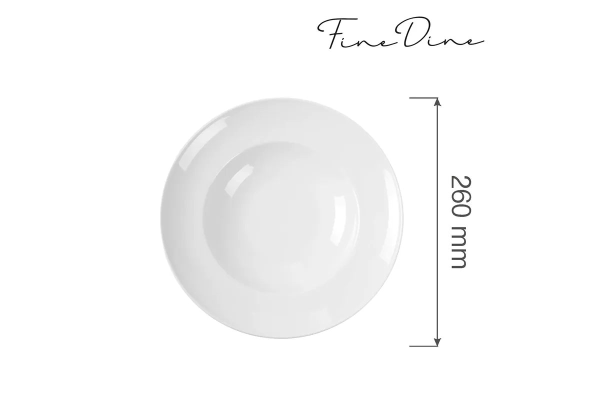 Talerz do pasty Bianco 260 mm Fine Dine 799406