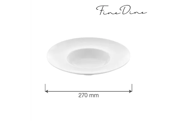Talerz głęboki z szerokim rantem Bianco 270 mm Fine Dine 774373 Talerz głęboki z szerokim rantem Bianco 270 mm Fine Dine 774373