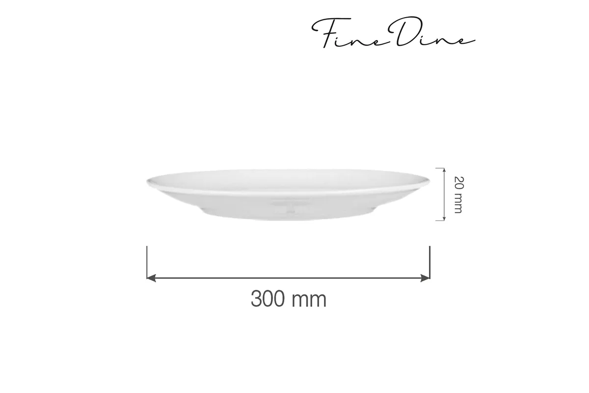 Talerz bez rantu Bianco 300 mm Fine Dine 770146
