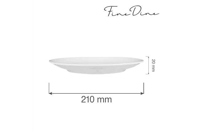 Talerz bez rantu Bianco 210 mm Fine Dine 770122 Talerz bez rantu Bianco 210 mm Fine Dine 770122