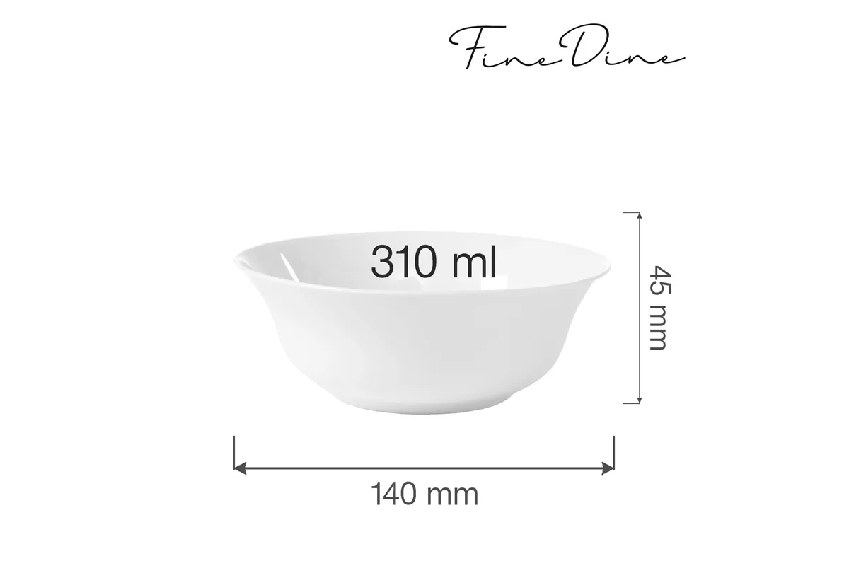 Miska Bianco 310 ml, 140 mm Fine Dine 770092