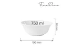 Miska Bianco 750 ml, 190 mm Fine Dine 770115
