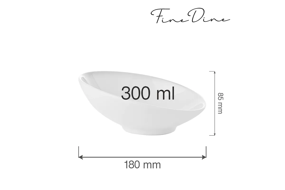 Miska skośna Bianco 300 ml Fine Dine 770153