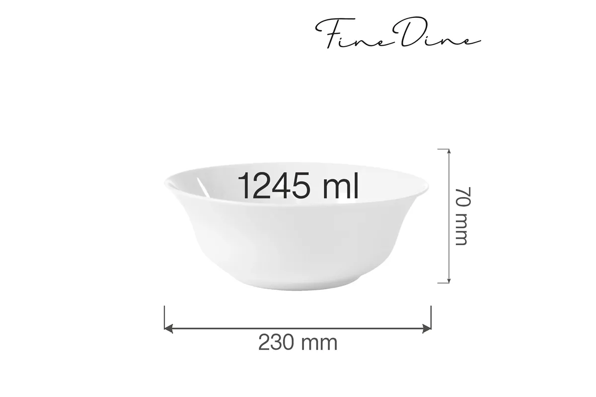 Miska Bianco 1245 ml, 230 mm Fine Dine 799475