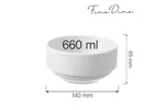 Miska sztaplowana Bianco 660 ml, 140 mm Fine Dine 799468